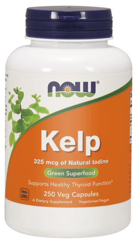 Kelp naturalny jod 325mcg - 250 Vege kaps. - NOW Foods