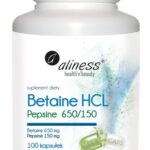 Betaina HCL + Pepsyna 650/150 mg x 100 kaps. - Aliness