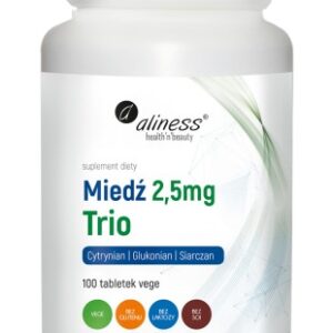 Miedź trio 2,5 mg x 100 vege kaps. - 100 vege kaps. - Aliness