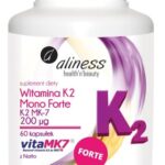 Witamina K2 - Aliness - Menachinon MonoFORTE MK-7 200 µg z Natto - 60 kaps.