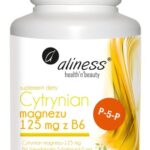 Cytrynian Magnezu - Aliness - 125mg z B6 P-5-P - 100 Vege kaps.