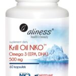 Krill Oil NKO Omega 3 z Astaksantyną, 500 mg 60 kapsułek - Aliness