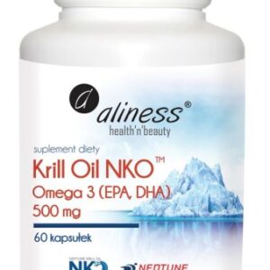 Olej z kryla - Aliness - Omega 3 z Astaksantyną 500mg - 60 kaps.