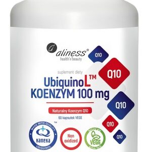 Naturalny KOENZYM UbiquinoL KANEKA - Aliness - 100mg - 60 Vege kaps.