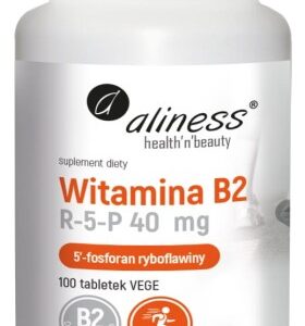 Ryboflawina Witamina B2 Aliness - R-5-P 40mg - 100 Vege kaps.