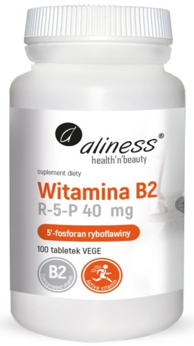 Ryboflawina Witamina B2 R-5-P 40mg - 100 Vege kaps. - Aliness