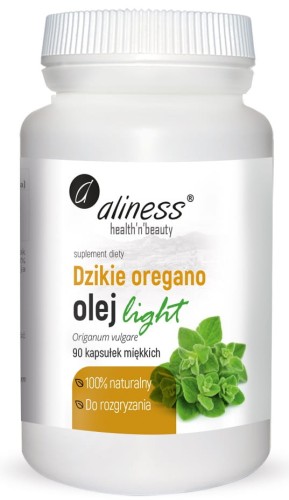 Dzikie Oregano 100% naturalny olej LIGHT x 90 kaps. - Aliness