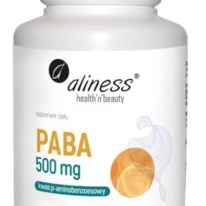 PABA - kwas p-aminobenzoesowy 500mg - 100 Vege kaps. - Aliness