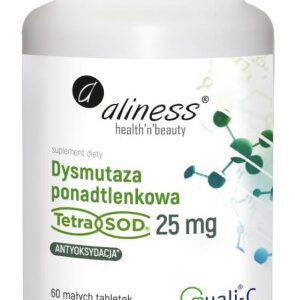 Dysmutaza ponadtlenkowa - Aliness - Tetra Sod 25mg - 60 Vege kaps.