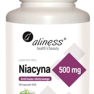 Niacyna - Witamina B3 - Aliness - 500mg x 100 Vege kaps.