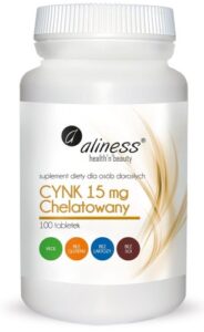 Cynk chelatowany - Aliness - 15mg - 100 Vege kaps.