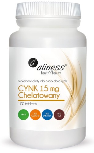 Cynk chelatowany 15 mg x 100 Vege kaps. - Aliness