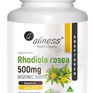 Różeniec górski - Rhodiola rosea - Aliness - 500mg - 60 Vege kaps.