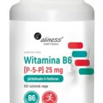 Pirodyksyna Witamina B6 (P-5-P) 25mg - 100 Vege kaps. - Aliness