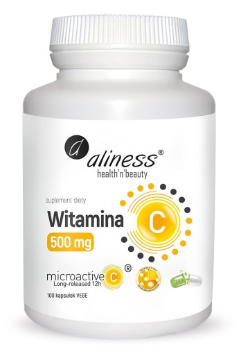 Witamina C 500mg micoractive 12h - 100 Vege kaps. - Aliness