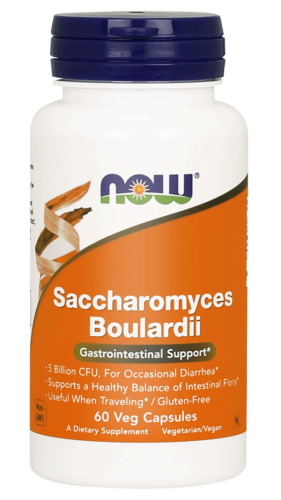 Probiotyczny szczep drożdży Saccharomyces Boulardii - 60 Vege kaps. - NOW Foods