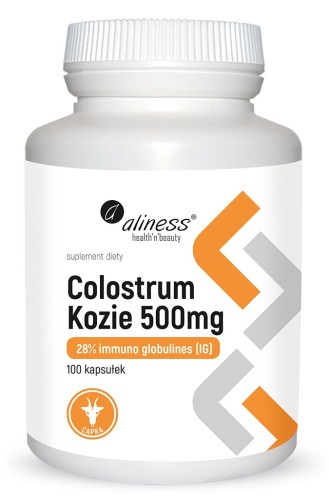 Colostrum Kozie IG 28% 500mg x 100 kaps. - Aliness