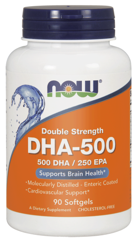 DHA-500 + 250 EPA – 90 żelek - NOW Foods