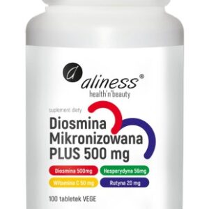 Diosmina mikronizowana - Aliness - PLUS 500mg - 100 tabl.