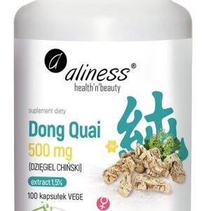 Dong Quai - Dzięgiel chiński - Aliness - ekstrakt 1,5% 500mg - 100 Vege kaps.