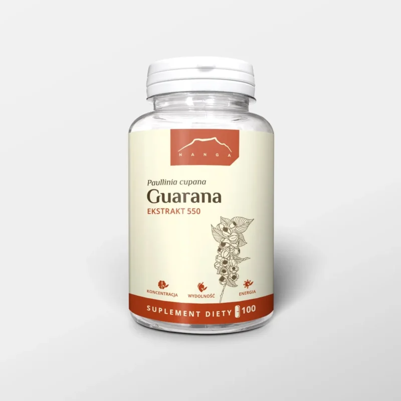 Guarana 22% ekstrakt kapsułki 550mg - 100 kaps. - Nanga