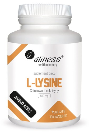 Lizyna - L-Lysine 500mg x 100 Vege kaps. - Aliness