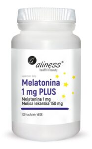 Melatonina 1mg PLUS - Aliness - 100 Vege kaps.