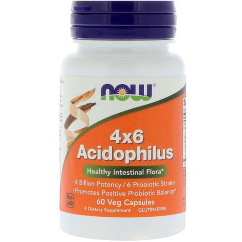Probiotyk Acidophilus 4x6 - 60 kaps. - NOW Foods
