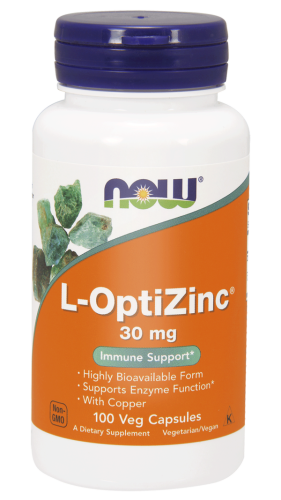 Chelat cynku i miedzi L- OptiZinc – 100 Vege kaps. - NOW Foods