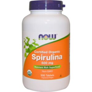 Spirulina organiczna 500mg – 500 tabl. - NOW Foods