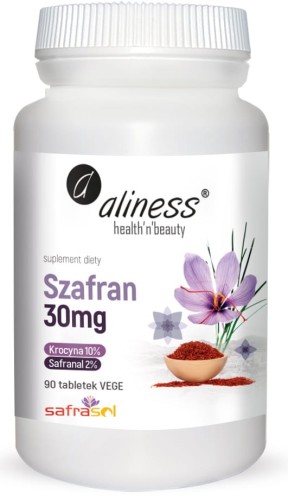 Szafran Safrasol 2%/10% 30mg - 90 Vege kaps. - Aliness