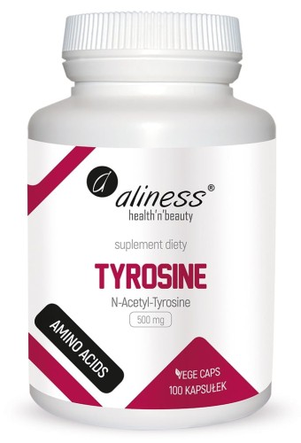 Tyrozyna - N-Acetyl-Tyrosine 500mg x 100 Vege kaps. - Aliness