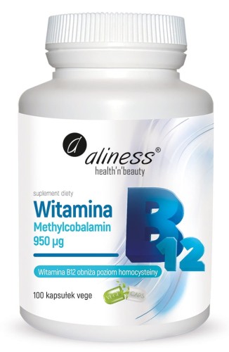 Witamina B12 Methylcobalamin 950µg x 100 kaps. - Aliness