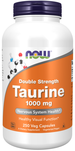 Tauryna Taurine - 1000mg - 250 Vege kaps. - NOW Foods