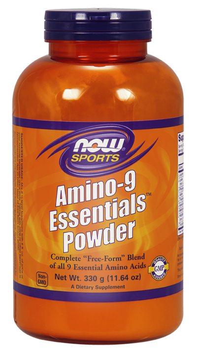 Kompleks aminokwasów Amino-9 Essentials Powder - 330g proszek - NOW Foods