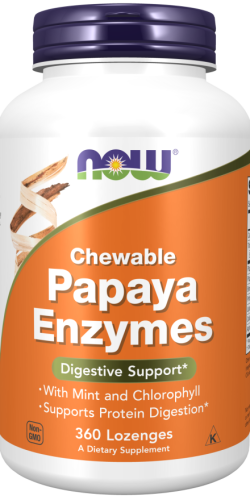 Enzymy trawienne Papaja Papaya enzyme - 360 pastylek - NOW Foods