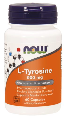 L-Tyrozyna L-tyrosine 500mg - 60 kaps. - NOW Foods