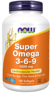 Kwasy omega 3-6-9 1200mg - 180 kaps. - NOW Foods