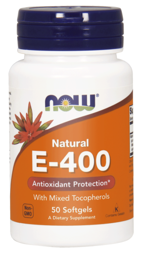 Naturalna witamina E 400IU – 50 kaps. - NOW Foods
