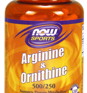 L-Arginina i Ornityna 500/250 mg – 100 kaps. - NOW Foods