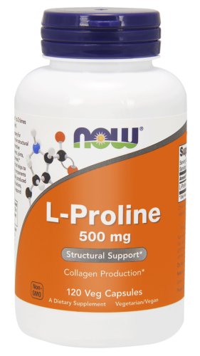L-prolina 500mg – 120 Vege kaps. - NOW Foods