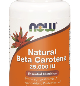 Naturalny beta karoten 25000IU – 90 kaps. - NOW Foods