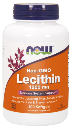 Lecytyna Lecithin 1200mg - 200 żelek - NOW Foods