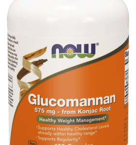 Błonnik z korzenia Konjac Glucomannan – 575mg – 180 kaps. - NOW Foods