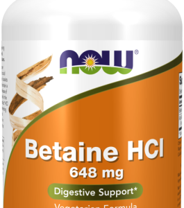 Betaina HCL 648mg - 120 Vege kaps. - NOW Foods