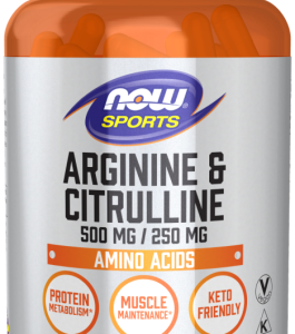 Arginina i cytrulina 500mg i 250mg - 120 Vege kaps. - NOW Foods