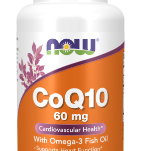 Koenzym Q10 + Omega 3 - 60 żelek - NOW Foods