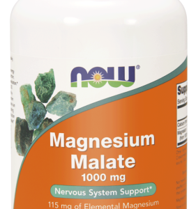 Jabłczan magnezu 1000mg - 180 tabl. - NOW Foods