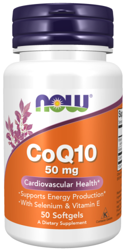 Koenzym Q10 + selen + witamina E - 50 żelek - NOW Foods