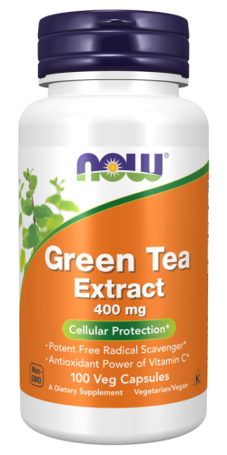 Zielona herbata ekstrakt 400mg - 100 Vege kaps. - NOW Foods